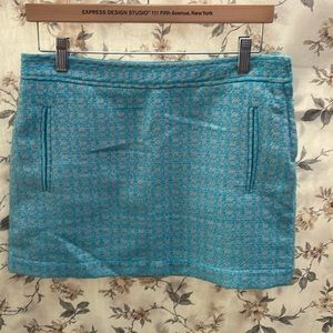 Q  Mack Blue Misses Mini Skirt Size S 6-8  Lagoon Combo New NWT
